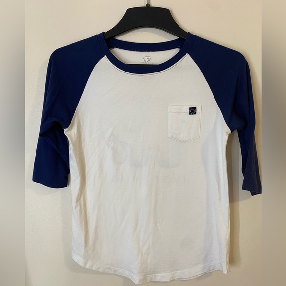 Ivory Ella Blue and White top size XS Pima cotton blend - Picture 1 of 5